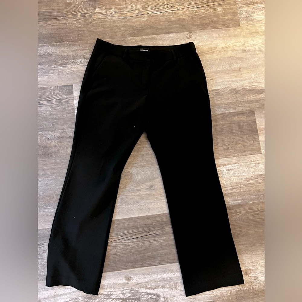 EXPRESS Bootcut Trousers Black Sz 10S